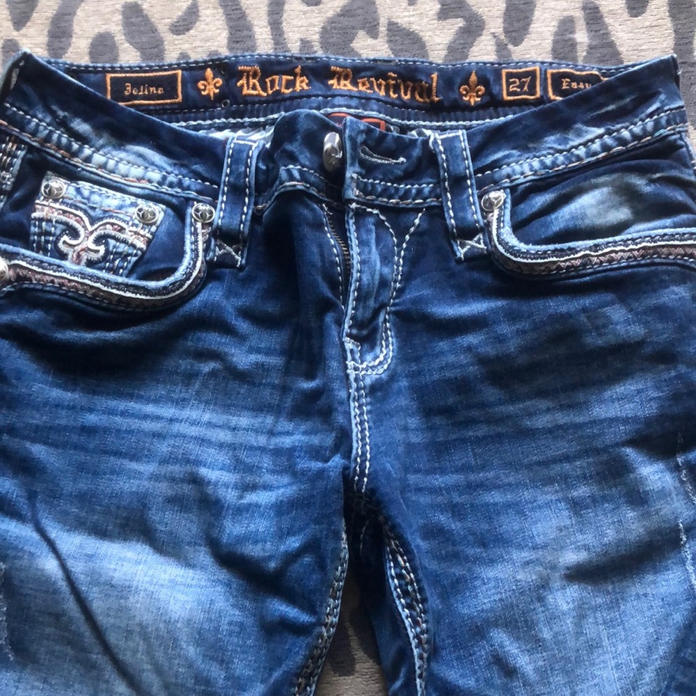 Womens Rock Revival Easy Crop jeans size 27